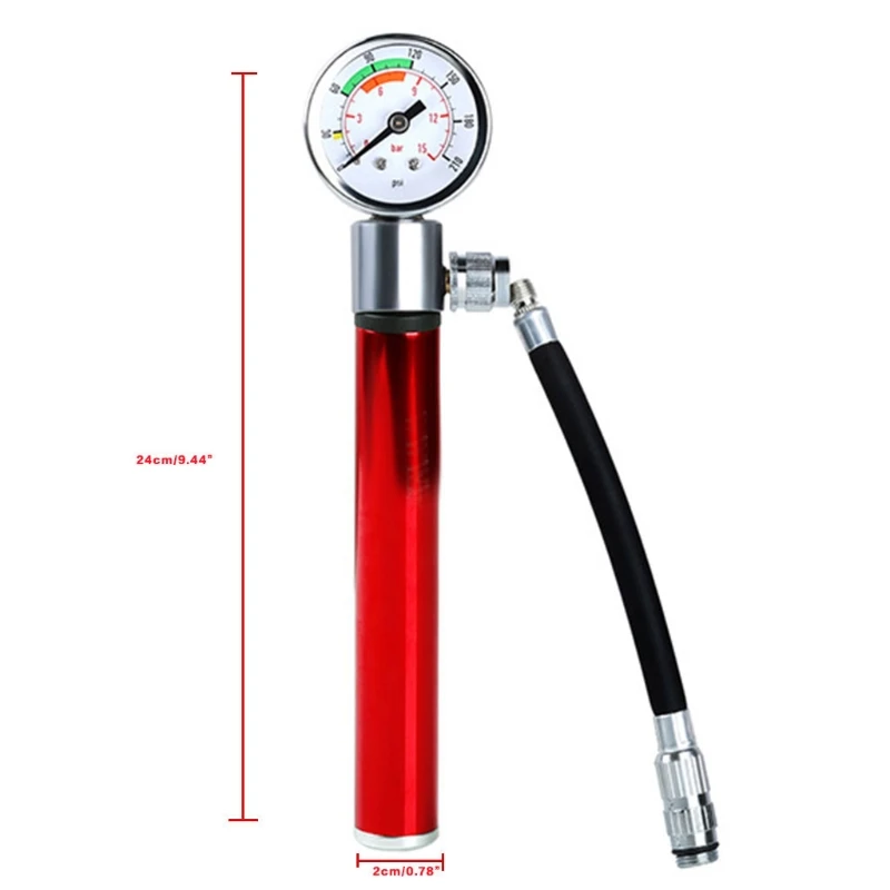 Portable Mini Pump Bike, Bike Pumps Bicycle Pump, w/ Glueless Puncture Repair Easiest use with Both Presta and Schrader
Portable Mini Pump Bike, Bike Pumps Bicycle Pump, w/ Glueless Puncture Repair Easiest use with Both Presta and Schrader