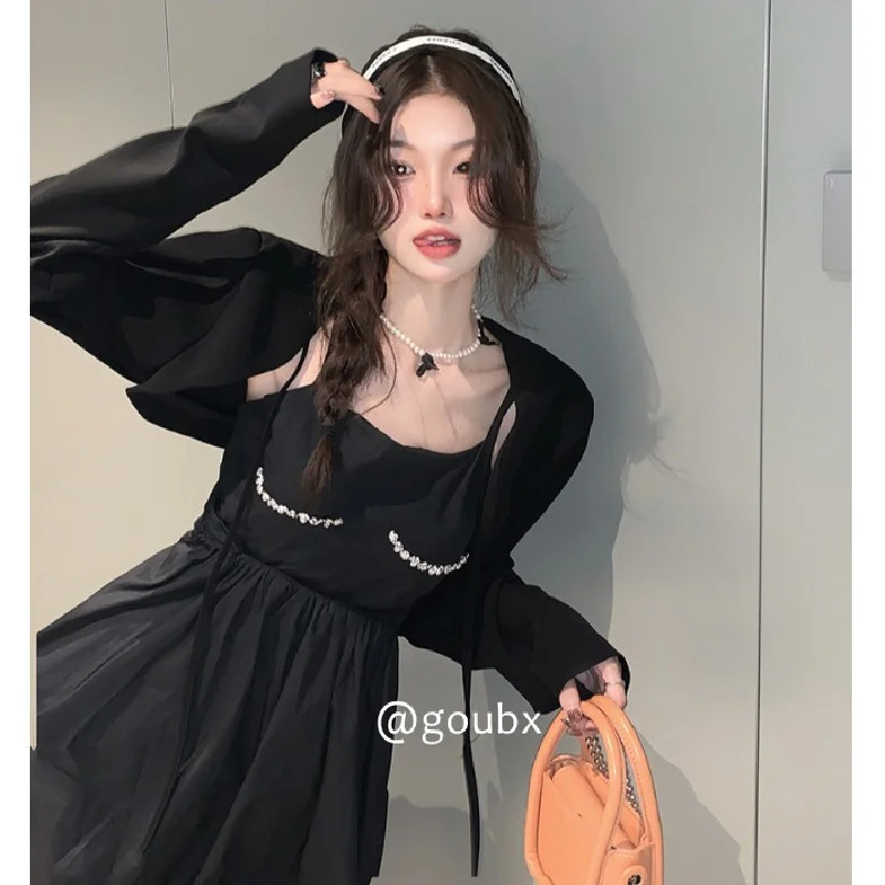 French Style Small Fashion Suit Women's 2021 New Strap Dress Short Suit Top Two-Piece Set Jum
French Style Small Fashion Suit Women's 2021 New Strap Dress Short Suit Top Two-Piece Set Jum