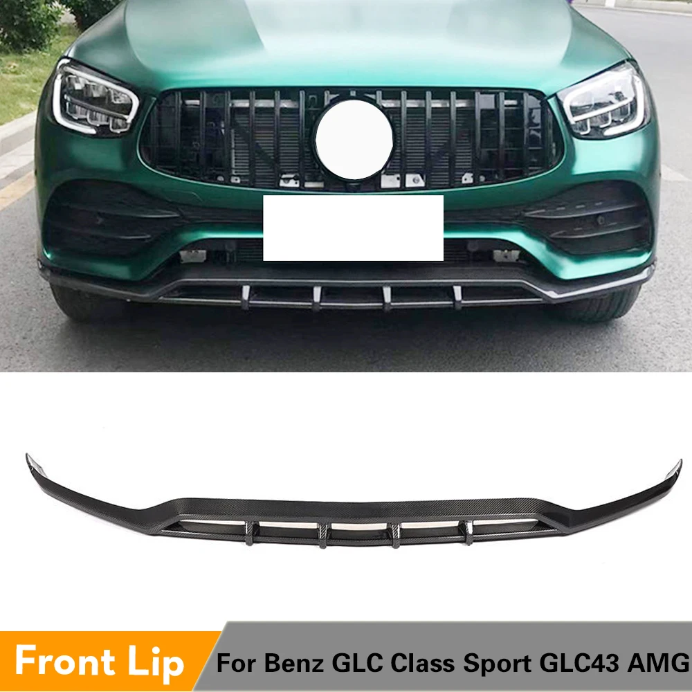 Передняя губа из углеродного волокна для Mercedes-Benz GLC Class C253 Sport GLC43 AMG 2020-2021 передний