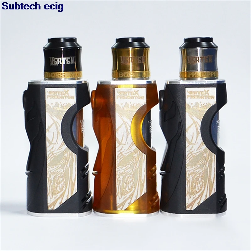 

Mechanical mod Vertex Box Mod kit with Vertex 24mm RDA POM PEI aluminum Material for single 18650 20700 battery vape mods