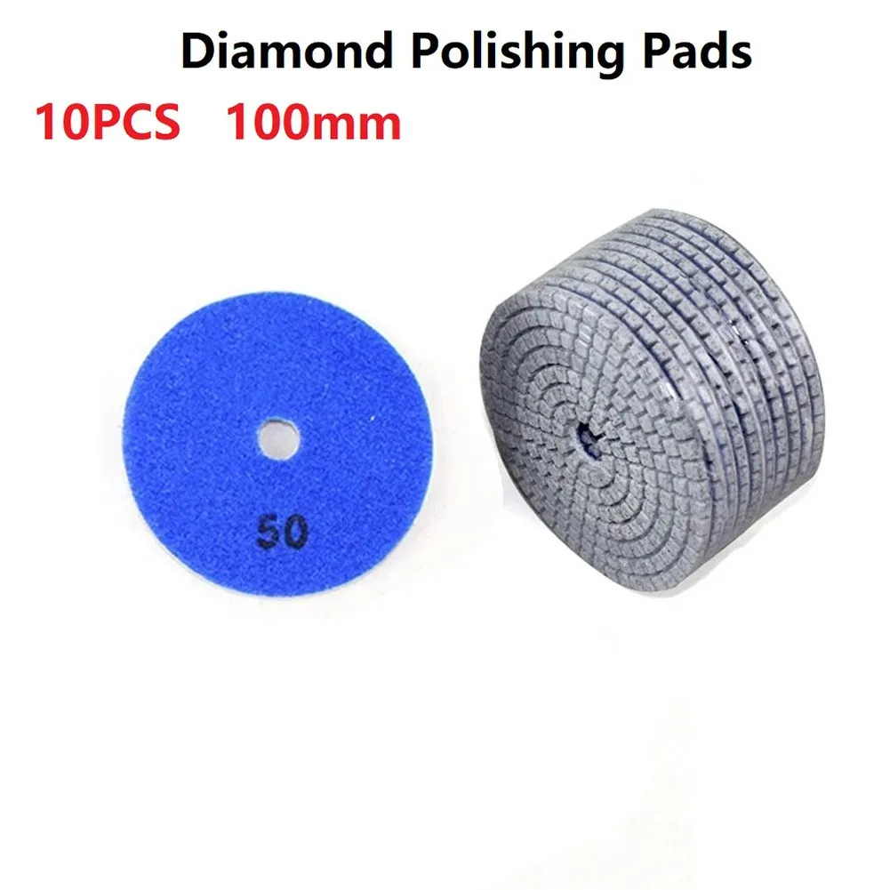 10pcs Diamond Polishing Pads Kit 4 Inch 100mm Wet/Dry For Granite Stone Concrete Marble Polishing Use Grinding Discs Set
10pcs Diamond Polishing Pads Kit 4 Inch 100mm Wet/Dry For Granite Stone Concrete Marble Polishing Use Grinding Discs Set