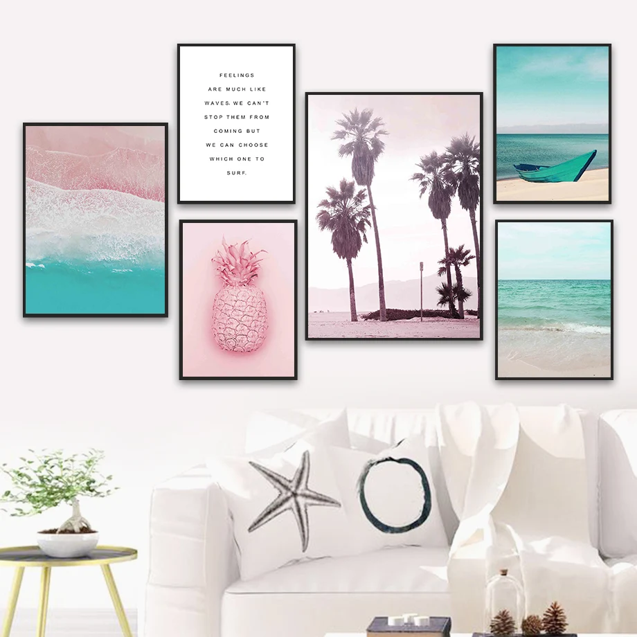 Ocean Wave Pineapple Coconut Boat Quote Wall Art Canvas Painting Nordic Posters And Prints Wall Pictures For Living Room Decor
Ocean Wave Pineapple Coconut Boat Quote Wall Art Canvas Painting Nordic Posters And Prints Wall Pictures For Living Room Decor