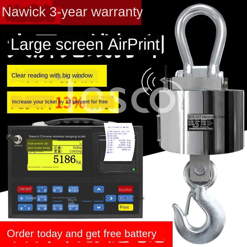 Электронные подвесные весы, беспроводная печать, подвесные весы 30 тонн, подвесные весы 5T с крючком, 10 тонн, с крючком 20 т
Электронные подвесные весы, беспроводная печать, подвесные весы 30 тонн, подвесные весы 5T с крючком, 10 тонн, с крючком 20 т