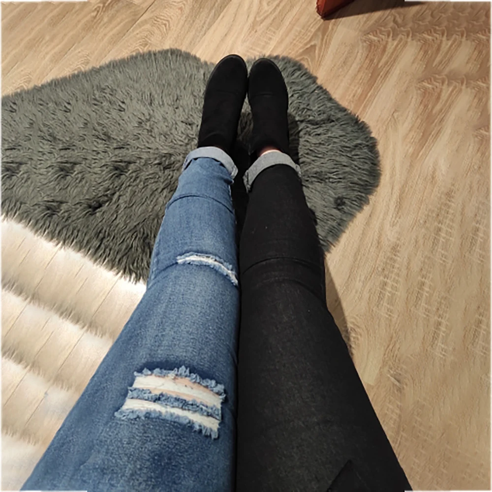 Black Blue Contrast Color High Waist Jeans For Women Fashion Streetwear Hole Stretch Denim Pencil Pants Hipster Trousers
Black Blue Contrast Color High Waist Jeans For Women Fashion Streetwear Hole Stretch Denim Pencil Pants Hipster Trousers