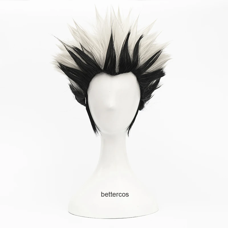 Аниме Haikyuu! Kotaru Bokuto Серебристые Смешанные черные короткие пушистые Косплей