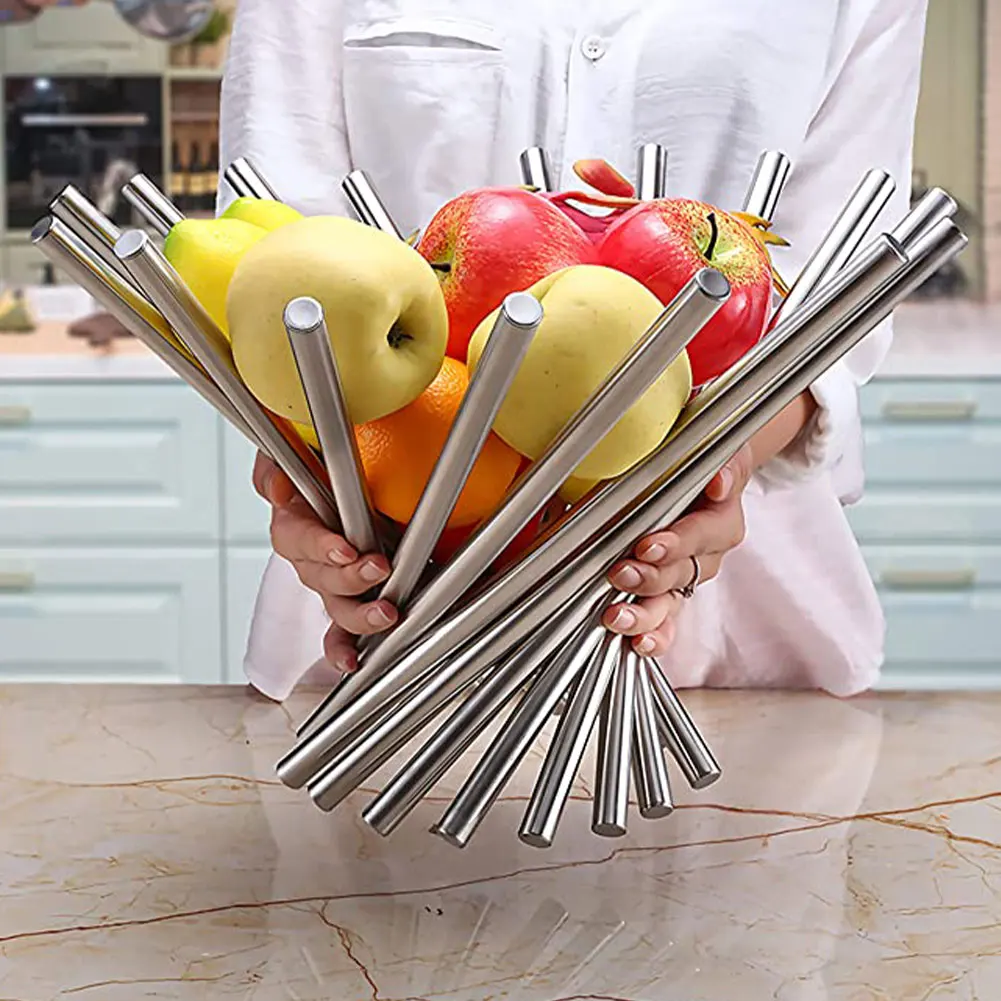 Stainless Steel Fruit Bowl Kitchen Modern Decorative Fruit Basket Display Stand Kitchen Dinning Snack Table Storage Tray Bowl
Stainless Steel Fruit Bowl Kitchen Modern Decorative Fruit Basket Display Stand Kitchen Dinning Snack Table Storage Tray Bowl