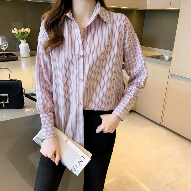 Chikichi 2021 Spring and Autumn New Women's Casual Lapel Stripe Contrast Design Chiffon Long-sleeved Button Shirt
Chikichi 2021 Spring and Autumn New Women's Casual Lapel Stripe Contrast Design Chiffon Long-sleeved Button Shirt