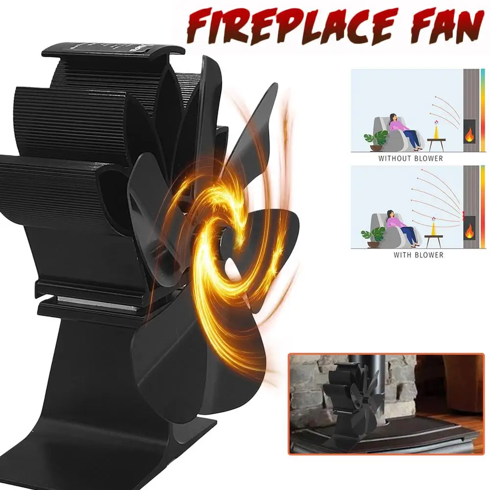 6 Blades Black Fireplace Heat Powered Stove Fan Log Wood Burner Ecofan Quiet Home Fireplace Fan Efficient Heat Distribution
6 Blades Black Fireplace Heat Powered Stove Fan Log Wood Burner Ecofan Quiet Home Fireplace Fan Efficient Heat Distribution