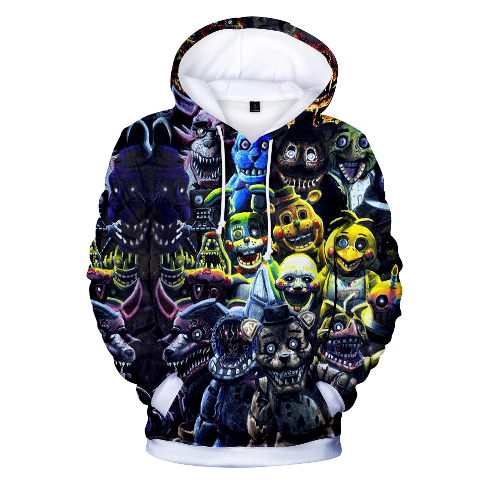 Fnaf/толстовка с капюшоном FNAF Сезон весна Harajuku Толстовка рисунком медведя Детские