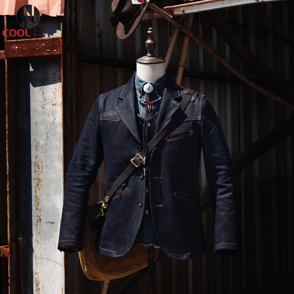 CDJ-105 Asian Size Genuine Indigo Selvage Unwashed Super Heavy 22oz Thick Unsanforised Raw Denim Jacket Vintage Stylish Blazer
CDJ-105 Asian Size Genuine Indigo Selvage Unwashed Super Heavy 22oz Thick Unsanforised Raw Denim Jacket Vintage Stylish Blazer