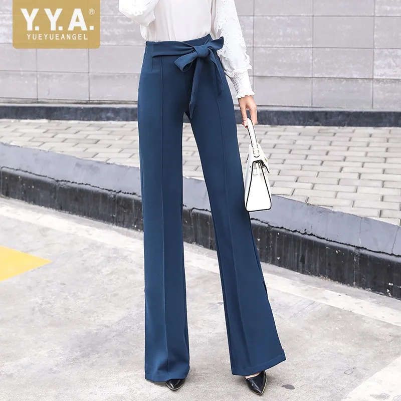 Office Ladies Flare Pants Fashion Elegant Lace-Up Split High Waist Wide Leg Pants Women Casual Long Trousers Straight Suitpants
Office Ladies Flare Pants Fashion Elegant Lace-Up Split High Waist Wide Leg Pants Women Casual Long Trousers Straight Suitpants