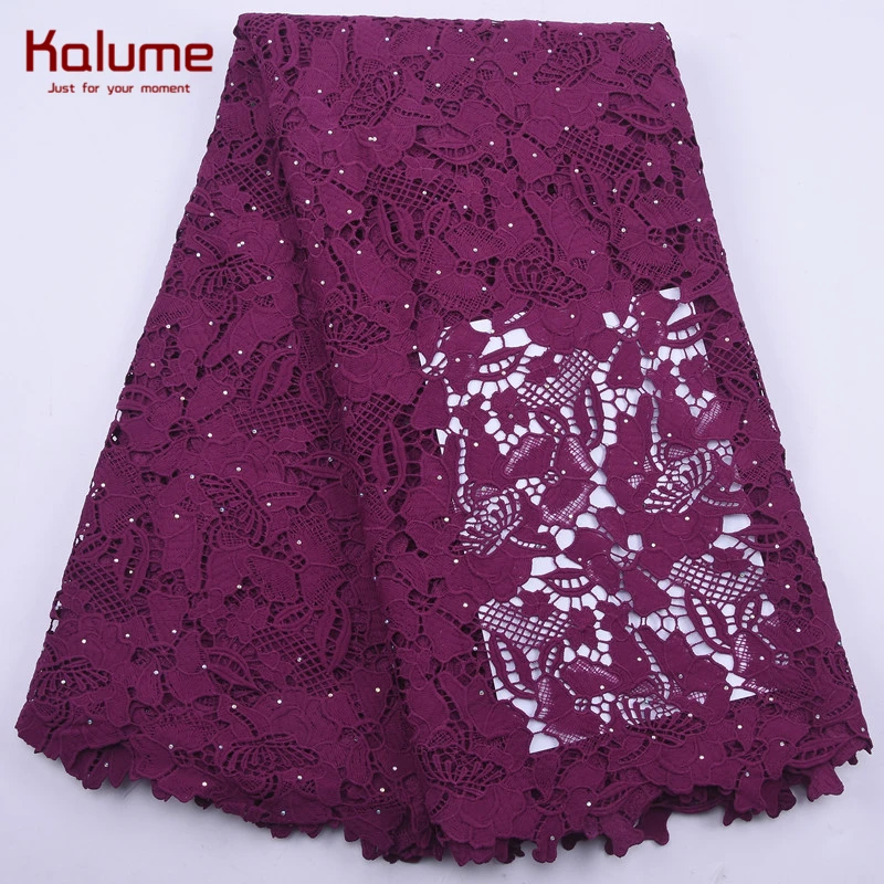 Kalume African Cord Lace Fabric High Quality Eyelet Holes Guipure Cord Lace Water Soluble Cord Fabrics For Wedding Party 2185
Kalume African Cord Lace Fabric High Quality Eyelet Holes Guipure Cord Lace Water Soluble Cord Fabrics For Wedding Party 2185