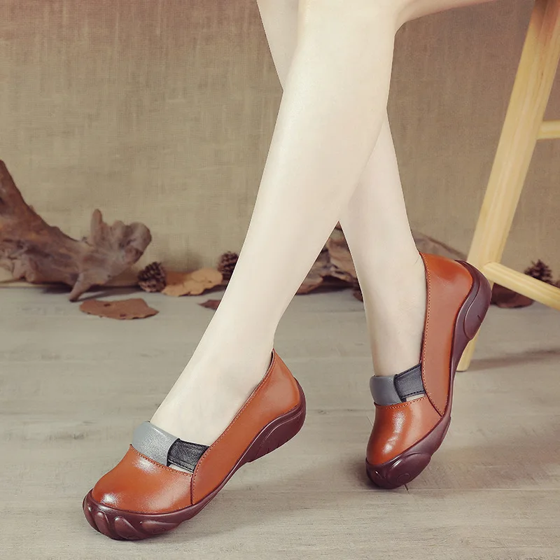 Женские мокасины из натуральной кожи Xiuteng повседневные туфли на плоской подошве