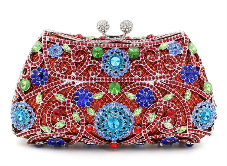 Red Metal Clutch Women Party Floral Bags White Crystal Ladies' Evening Handbag Female Purse Banquet Diamond Dress Shoulder Bag
Red Metal Clutch Women Party Floral Bags White Crystal Ladies' Evening Handbag Female Purse Banquet Diamond Dress Shoulder Bag