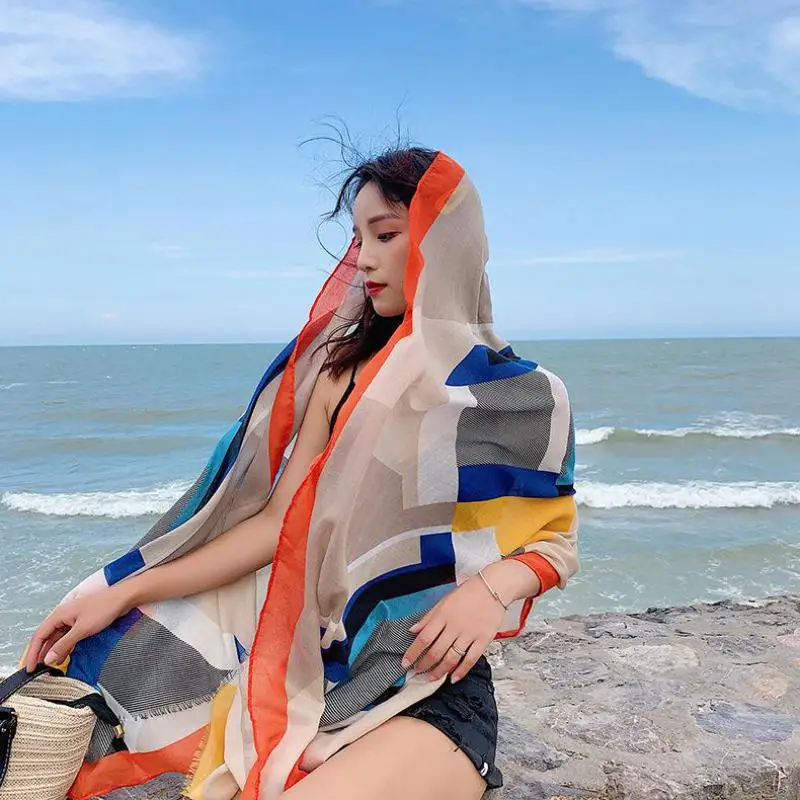 Women's imitation silk scarf beach shawl spring summer autumn scarf plaid size beach shawl scarf for women
Women's imitation silk scarf beach shawl spring summer autumn scarf plaid size beach shawl scarf for women