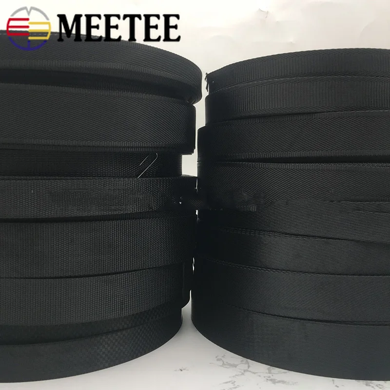 Meetee 10Meters 20/25/32/38mm Nylon Black Webbing Ribbons Bag Strap Belt Tape Webbings Tims DIY Garment Sewing Ribbon Material
Meetee 10Meters 20/25/32/38mm Nylon Black Webbing Ribbons Bag Strap Belt Tape Webbings Tims DIY Garment Sewing Ribbon Material