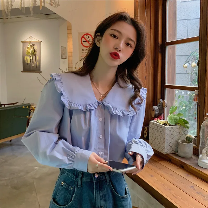 Vintage Blouses for Women Shirts Spring Autumn Blouse Puff Long Sleeve Shirts Female Tops Loose Sweet Korean Style Blouse
Vintage Blouses for Women Shirts Spring Autumn Blouse Puff Long Sleeve Shirts Female Tops Loose Sweet Korean Style Blouse