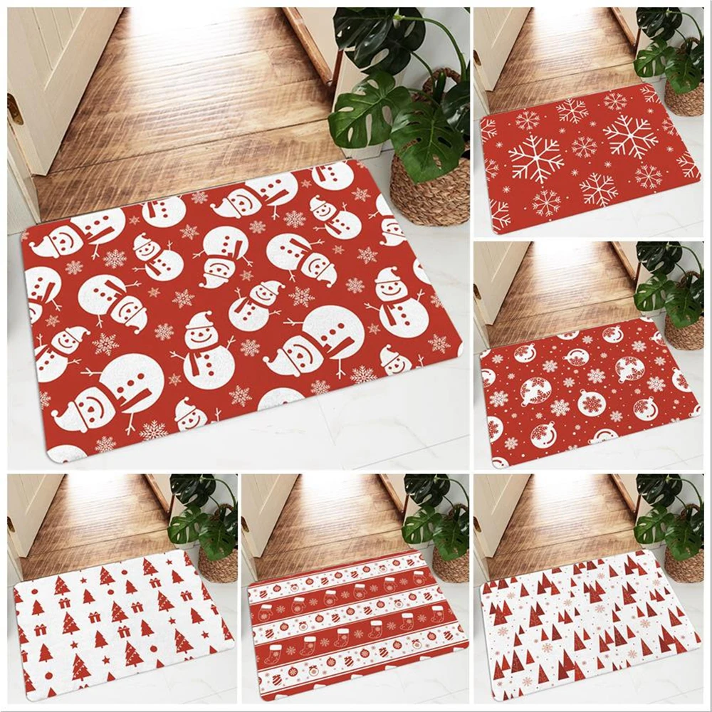 Christmas Floor Rug Bath Kitchen Living Room Entrance Door Mat for Bedroom Anti Slip Bathroom Doormat White Red Furry Carpet
Christmas Floor Rug Bath Kitchen Living Room Entrance Door Mat for Bedroom Anti Slip Bathroom Doormat White Red Furry Carpet
