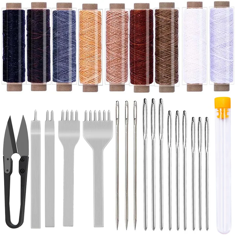 LMDZ Leather Sewing Tools, Leather Craft Stitching Tools Leather Hole Punches Lacing Stitching Punch Tool Leather Sewing Waxed
LMDZ Leather Sewing Tools, Leather Craft Stitching Tools Leather Hole Punches Lacing Stitching Punch Tool Leather Sewing Waxed