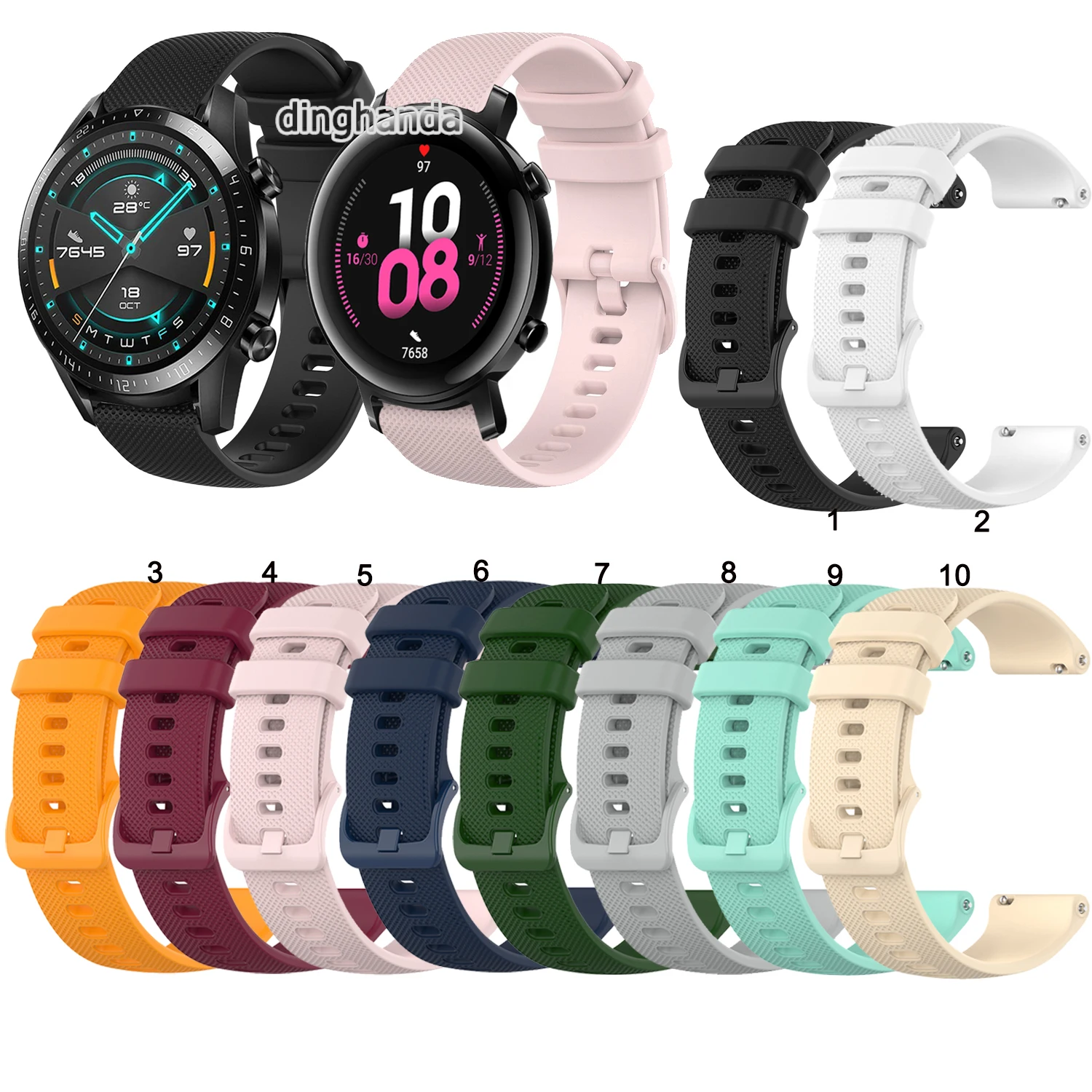 Ремешок силиконовый для наручных часов Huawei Watch GT2 42 мм 46 мм, сменный спортивный браслет для смарт-часов GT2e GT2 pro
Ремешок силиконовый для наручных часов Huawei Watch GT2 42 мм 46 мм, сменный спортивный браслет для смарт-часов GT2e GT2 pro