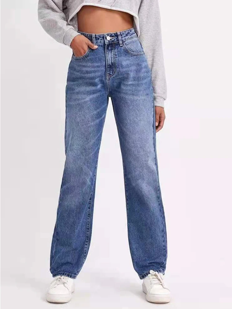 Straight Leg Mom Jeans for Women Denim Baggy Pants High Waist Loose Winter Casual Streetwear Washed Y2k Vintage Fashion Trousers
Straight Leg Mom Jeans for Women Denim Baggy Pants High Waist Loose Winter Casual Streetwear Washed Y2k Vintage Fashion Trousers