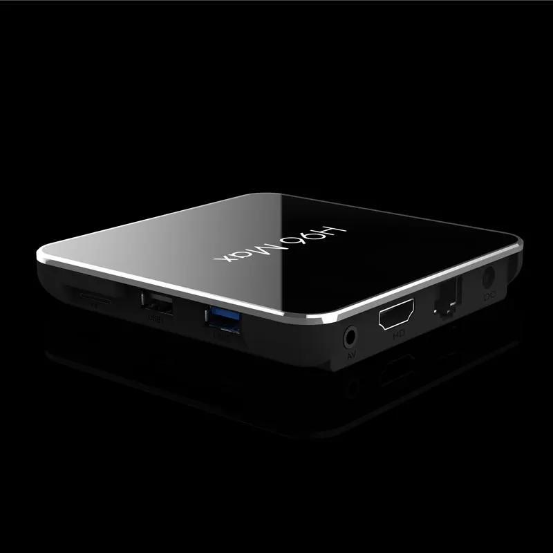 Фото Смарт ТВ приставка H96 Max Android 9 0 четырехъядерный Amlogic S905X2 LPDDR4 2 ГБ 16 4g et 5 ГГц Wi Fi BT H.265