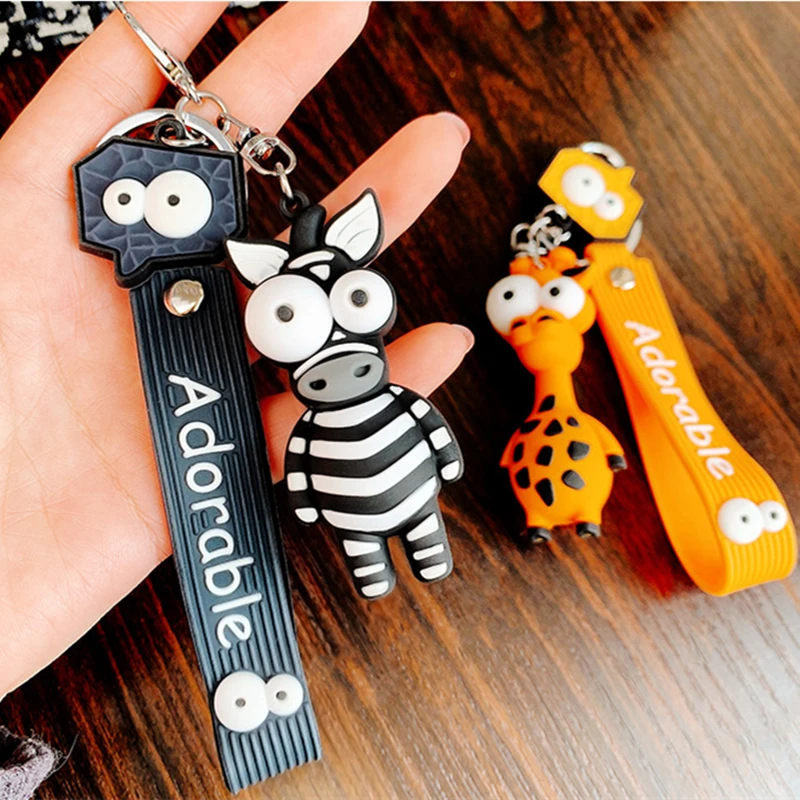 Cartoon Anime KeyChain PVC Zebra Giraffe Funny Toy Keychains for Women Bag Pendant Jewelry Trinket Men's Car Key Ring Key Chain
Cartoon Anime KeyChain PVC Zebra Giraffe Funny Toy Keychains for Women Bag Pendant Jewelry Trinket Men's Car Key Ring Key Chain