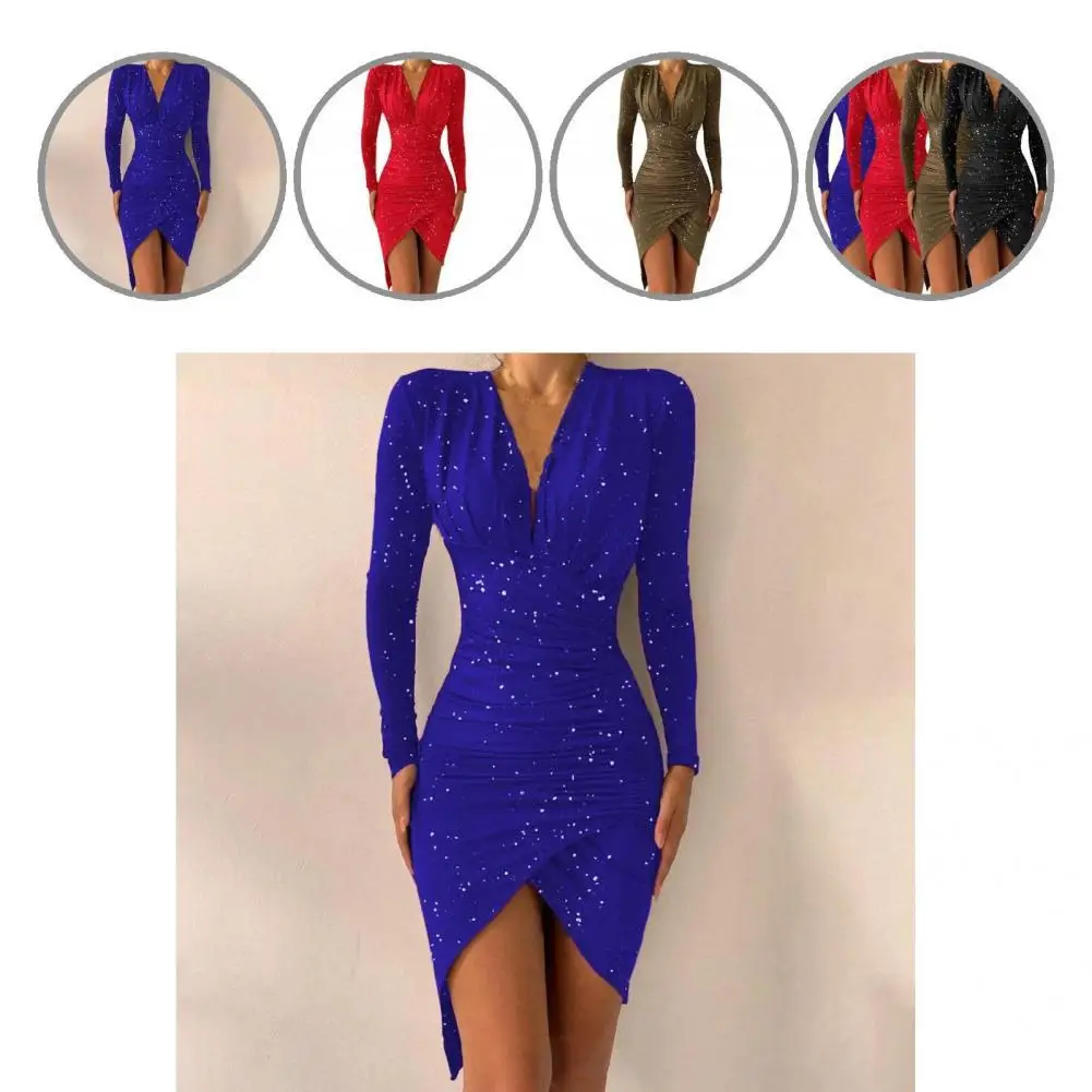 Attractive Women Dress Long Sleeve Ladies Temperament Irregular Dress Dress Formal Dress
Attractive Women Dress Long Sleeve Ladies Temperament Irregular Dress Dress Formal Dress