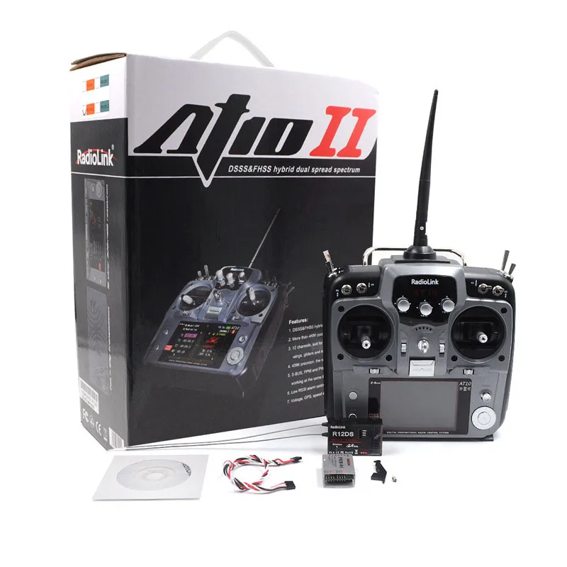 RadioLink AT10 II 2.4G 12CH Remote Controller System RC Transmitter R12DS Receiver PRM-01 Voltage Feedback Module DIY Quadcopter
RadioLink AT10 II 2.4G 12CH Remote Controller System RC Transmitter R12DS Receiver PRM-01 Voltage Feedback Module DIY Quadcopter