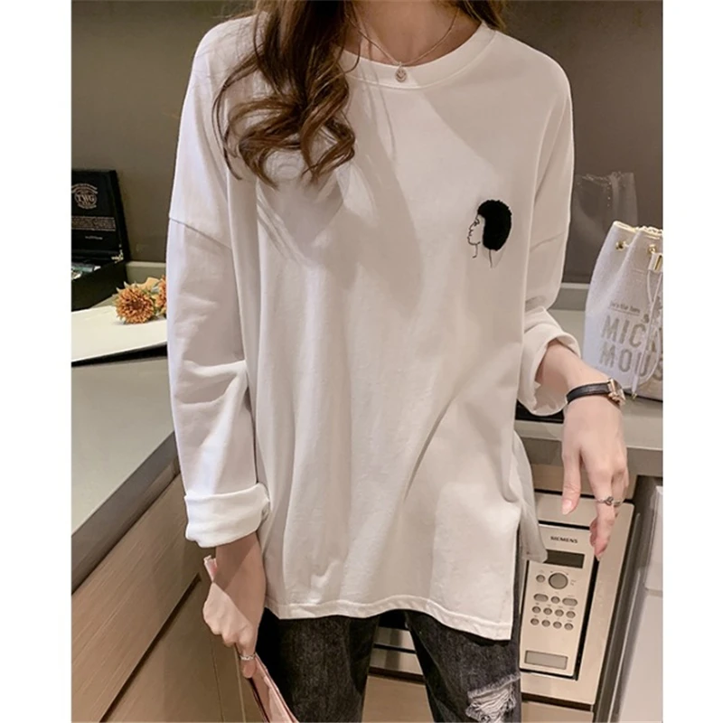 mesh top long sleeve Sleeve T Shirt 2020 New christmas shirt loose round neck women's top medium long girl's T-shirt base shirt
mesh top long sleeve Sleeve T Shirt 2020 New christmas shirt loose round neck women's top medium long girl's T-shirt base shirt