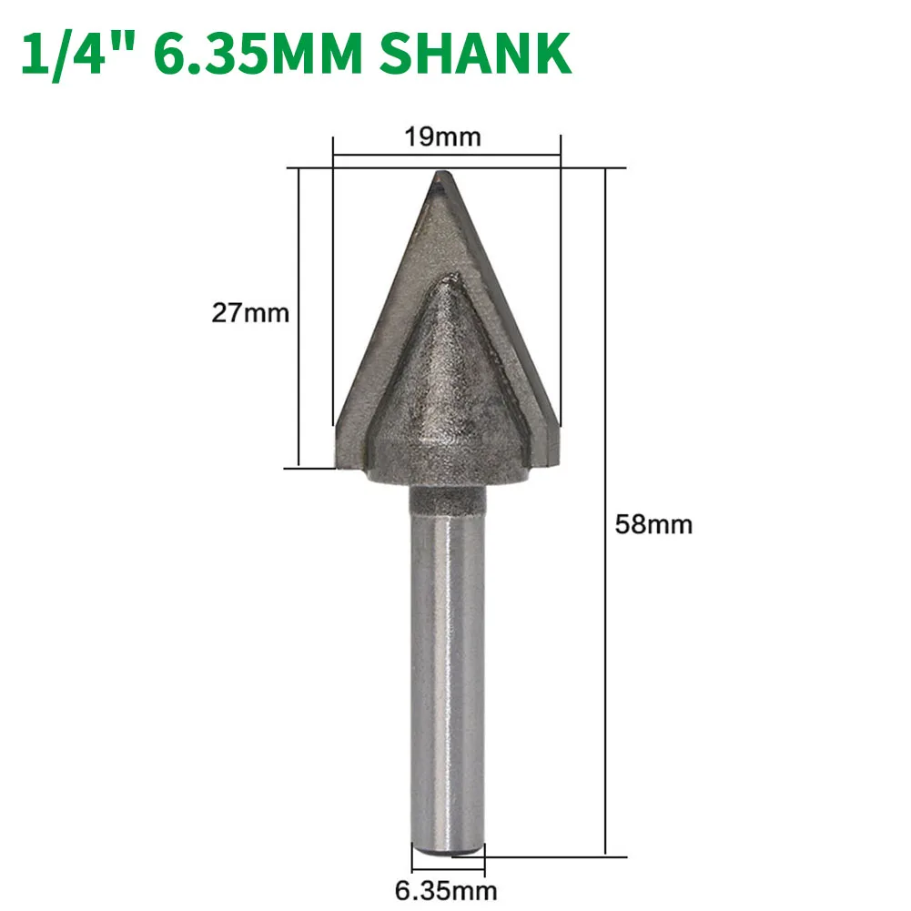 1PC 1/4" 6.35MM Shank Milling Cutter Wood Carving 60 Degree Wood Router Bit Straight End Mill Trimmer Cleaning Flush Trim Corner
1PC 1/4" 6.35MM Shank Milling Cutter Wood Carving 60 Degree Wood Router Bit Straight End Mill Trimmer Cleaning Flush Trim Corner