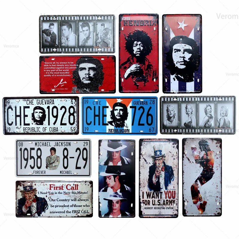 Michael Jackson Che Guevara Poster Metal Vintage License Girl Plates Wall Plaque Cafe Restaurant Living Room Home Decor
Michael Jackson Che Guevara Poster Metal Vintage License Girl Plates Wall Plaque Cafe Restaurant Living Room Home Decor