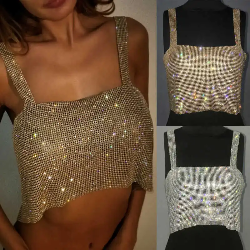 Adjustable Club Women Party Tank Tops Strap Sheath Draped Spark Diamonds Neck Halter Backless Sexy Pullover 2019
Adjustable Club Women Party Tank Tops Strap Sheath Draped Spark Diamonds Neck Halter Backless Sexy Pullover 2019