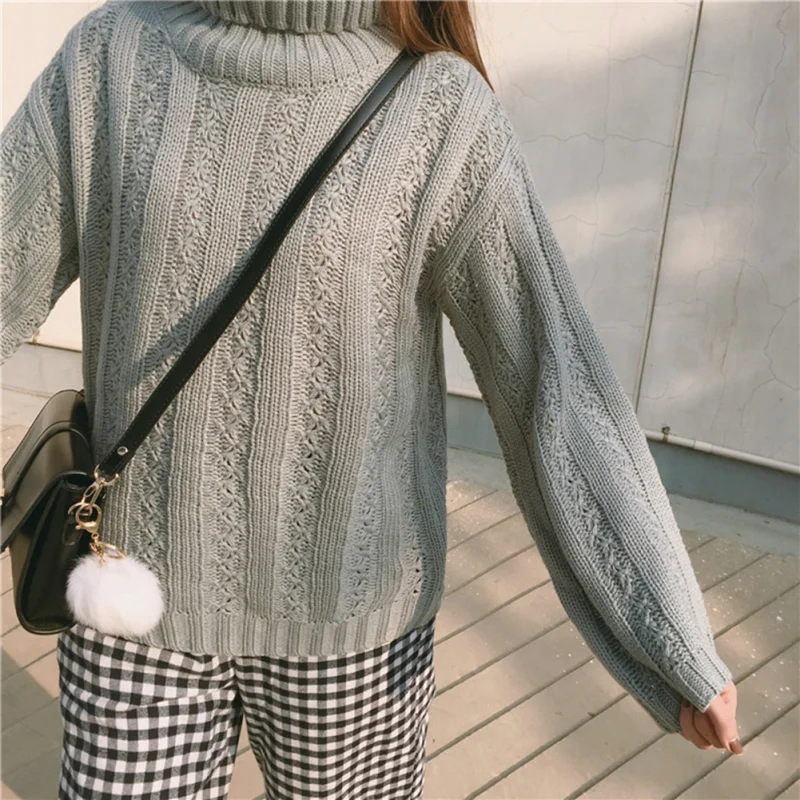 2019 Women Sweater casual solid turtleneck female pullover flare sleeve warm soft spring autumn winter knitted 
2019 Women Sweater casual solid turtleneck female pullover flare sleeve warm soft spring autumn winter knitted