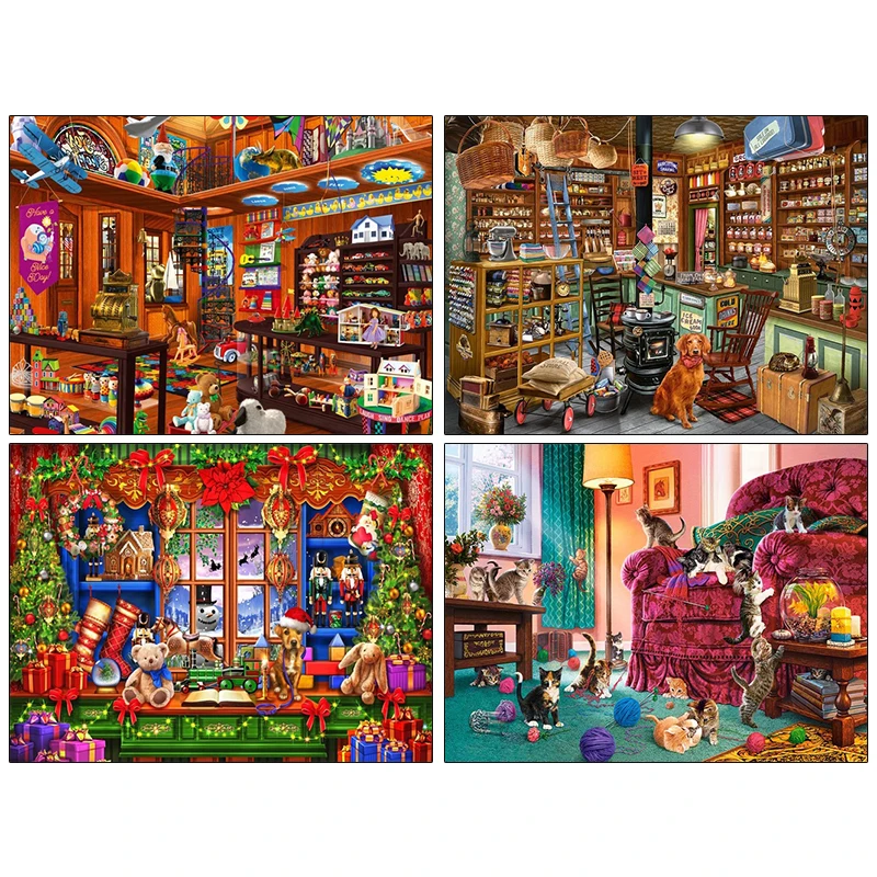 5D Round Diamond Pattern Rhinestone Needlework Diy Diamond Painting Cross Stitch "Attic cat shop Christmas" Diamond Embroidery
5D Round Diamond Pattern Rhinestone Needlework Diy Diamond Painting Cross Stitch "Attic cat shop Christmas" Diamond Embroidery