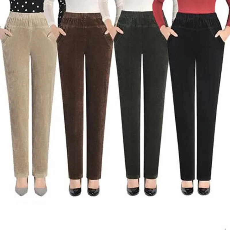 Winter Pants Women Autumn Winter Solid Casual Pant Elastic Waist Slim Corduroy Pants Trousers J277
Winter Pants Women Autumn Winter Solid Casual Pant Elastic Waist Slim Corduroy Pants Trousers J277