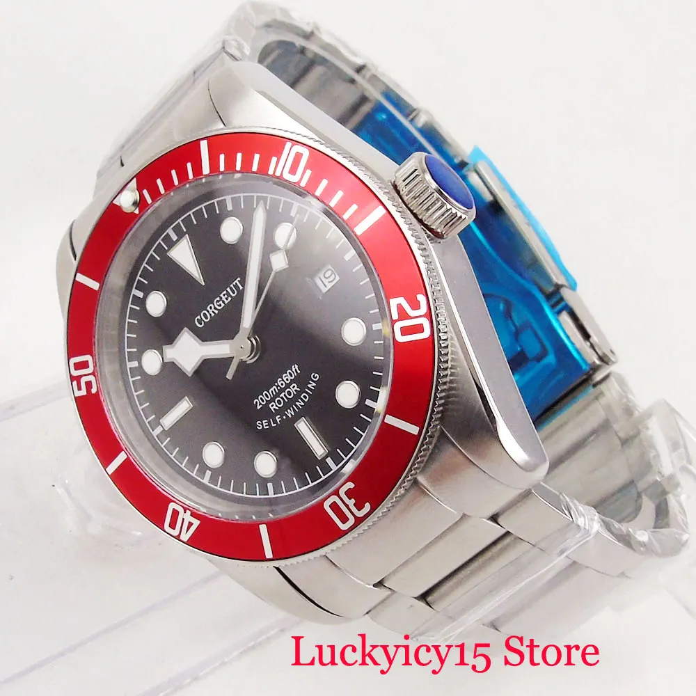 Automatic Men's Watch 41mm Alloy Bezel Self Winding Movement Sapphire Glass Mental Strap
Automatic Men's Watch 41mm Alloy Bezel Self Winding Movement Sapphire Glass Mental Strap