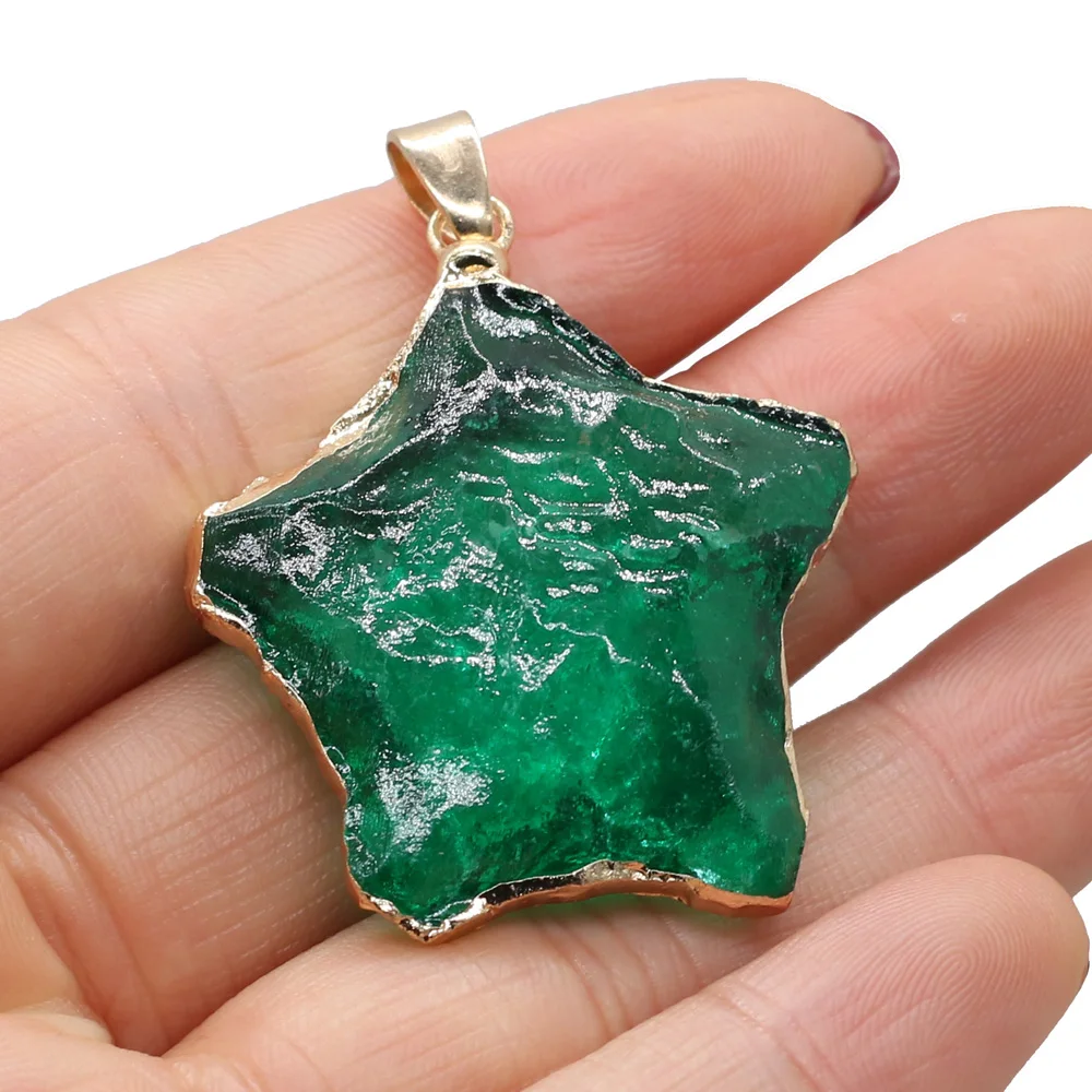 Natural Crystal Pendant Pretty Stars Colorful Quartz Crystal Charms for Women Jewelry Making DIY Earrings Necklace Size 30-38mm 
Natural Crystal Pendant Pretty Stars Colorful Quartz Crystal Charms for Women Jewelry Making DIY Earrings Necklace Size 30-38mm