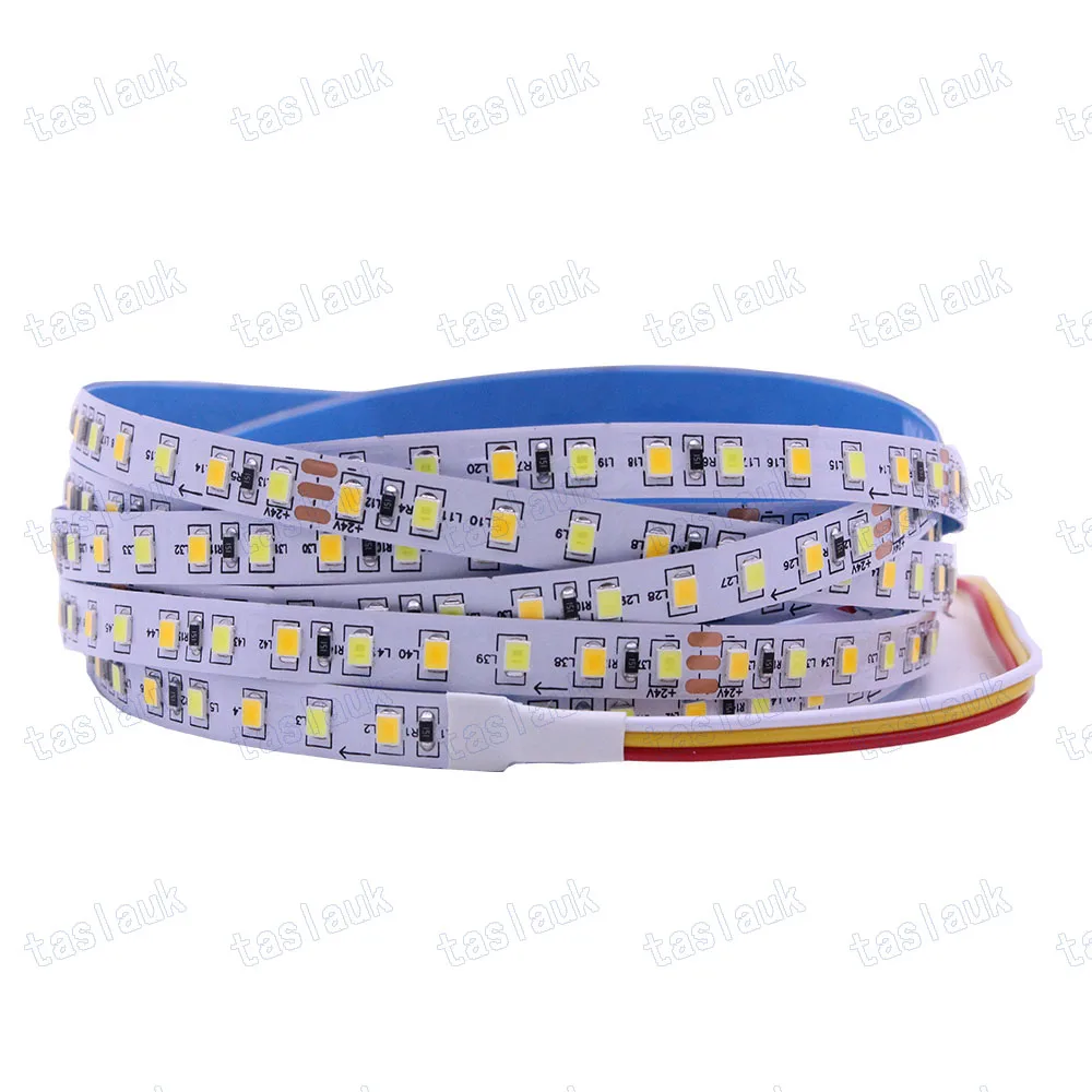 5 м IP20 не Водонепроницаемая 2835/3528SMD 120Led/M CCT Светодиодная лента белый/теплый белый