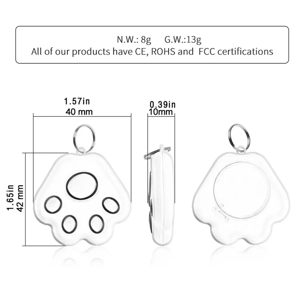 Умный мини-GPS-трекер Dog Claw поиск ключей локатор беспроводной Bluetooth-совместимый