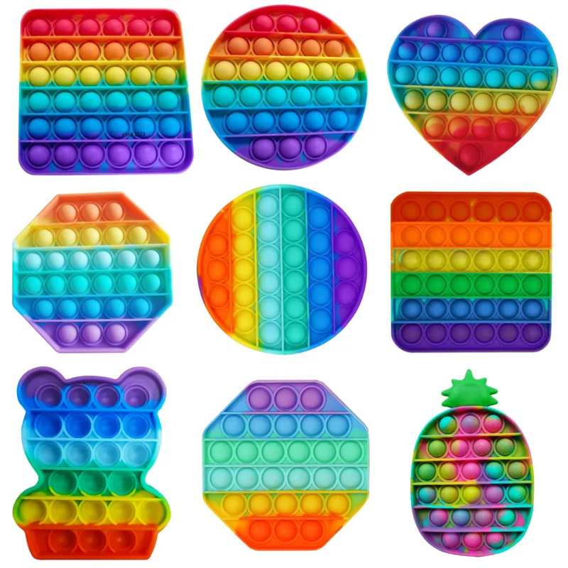 Rainbow Bubble Pops Fidget Kids Toy Sensory Autisim Special Need Its Anti-stress Stress Relief Squishy Fidget Toy Random Color
Rainbow Bubble Pops Fidget Kids Toy Sensory Autisim Special Need Its Anti-stress Stress Relief Squishy Fidget Toy Random Color