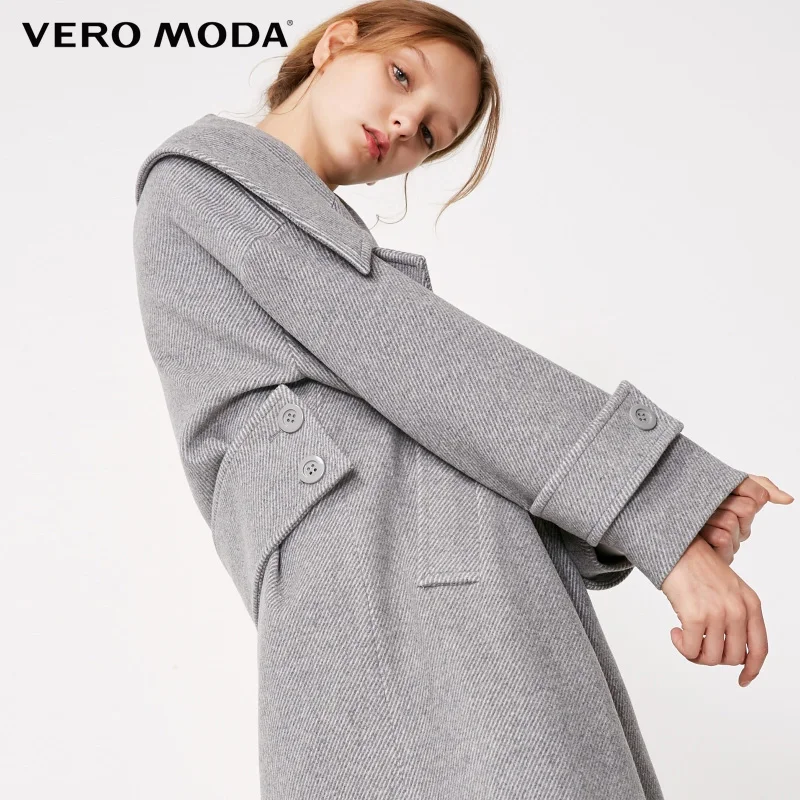 Vero Moda весеннее двубортное пальто воротник с отворотами куртка | 318327565 Женская