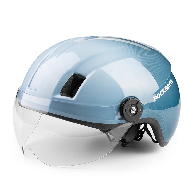

Шлем для электровелосипеда ROCKBROS, для мужчин и женщин, шоссейный велосипедный шлем с очками для горного велосипеда, защитный шлем для мотоци...