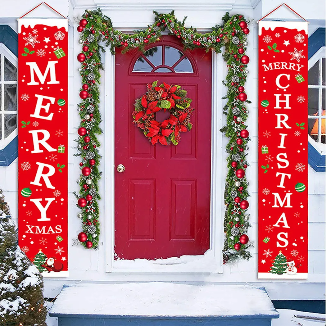 1pair Merry Christmas Banners Porch Sign Decorative Door Banner Home Shopping Mall Hanging Flag Couplet Atmosphere Layout
1pair Merry Christmas Banners Porch Sign Decorative Door Banner Home Shopping Mall Hanging Flag Couplet Atmosphere Layout