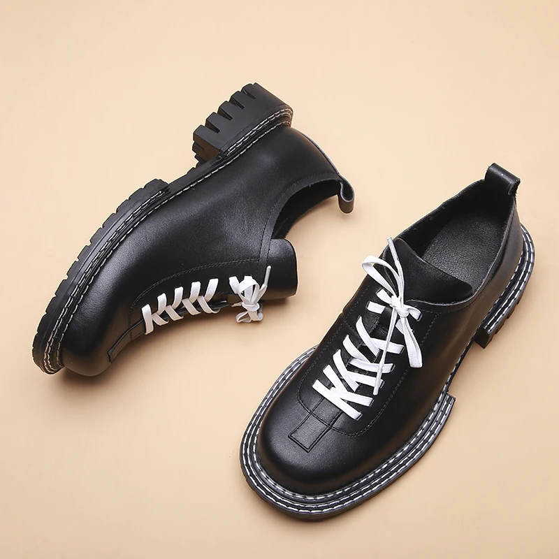 QUTAA 2021 Round Toe Lace Up Spring Autumn Women Pumps Genuine Leather Square Low Heel Basic Ladies Shoes Size 34-42
QUTAA 2021 Round Toe Lace Up Spring Autumn Women Pumps Genuine Leather Square Low Heel Basic Ladies Shoes Size 34-42