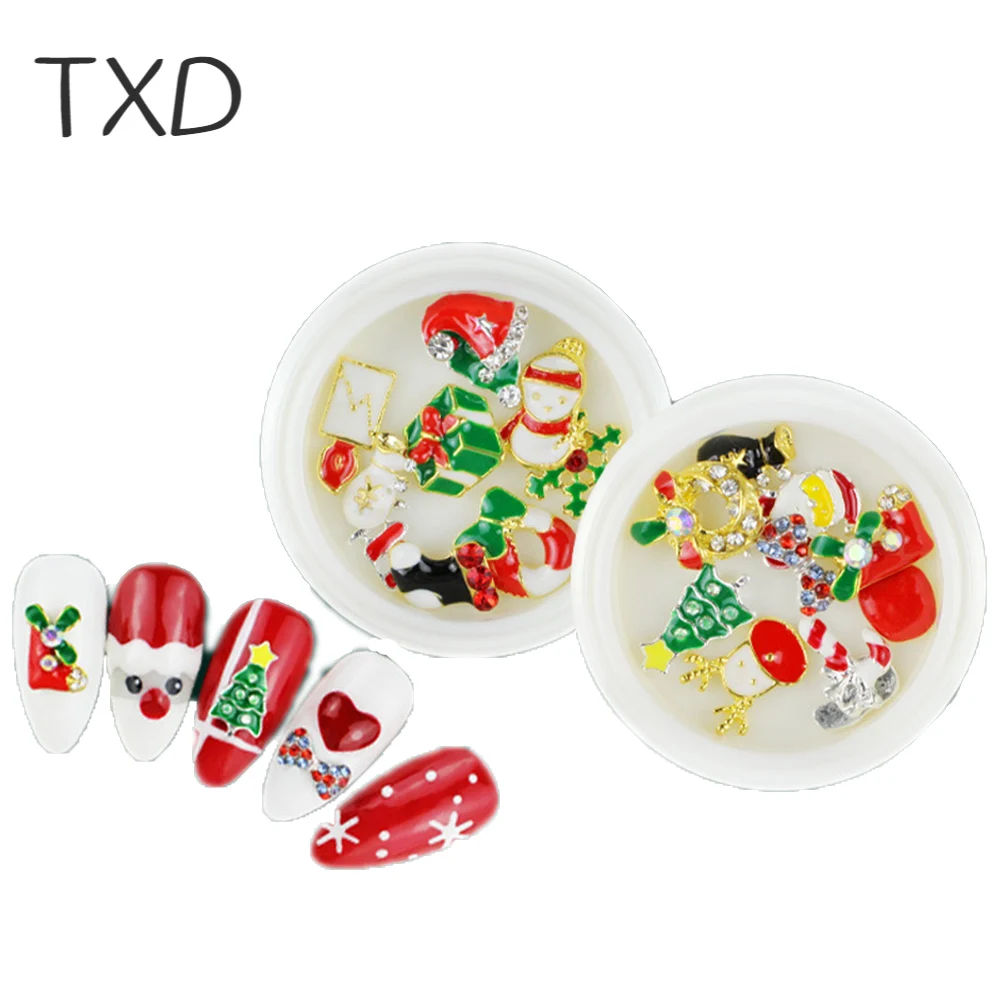 TXD Рождественская серия, снежинка, Санта-Клаус, колокольчик, сплав, ювелирные изделия, наклейки для ногтей Стразы
TXD Рождественская серия, снежинка, Санта-Клаус, колокольчик, сплав, ювелирные изделия, наклейки для ногтей Стразы