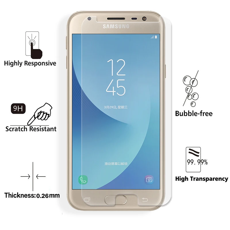 Закаленное стекло для Samsung J5 2016 J3 J1 J7 6 J 1 3 5 7 Защитная пленка экрана Galaxy J16 J36 J52016 5j 3j