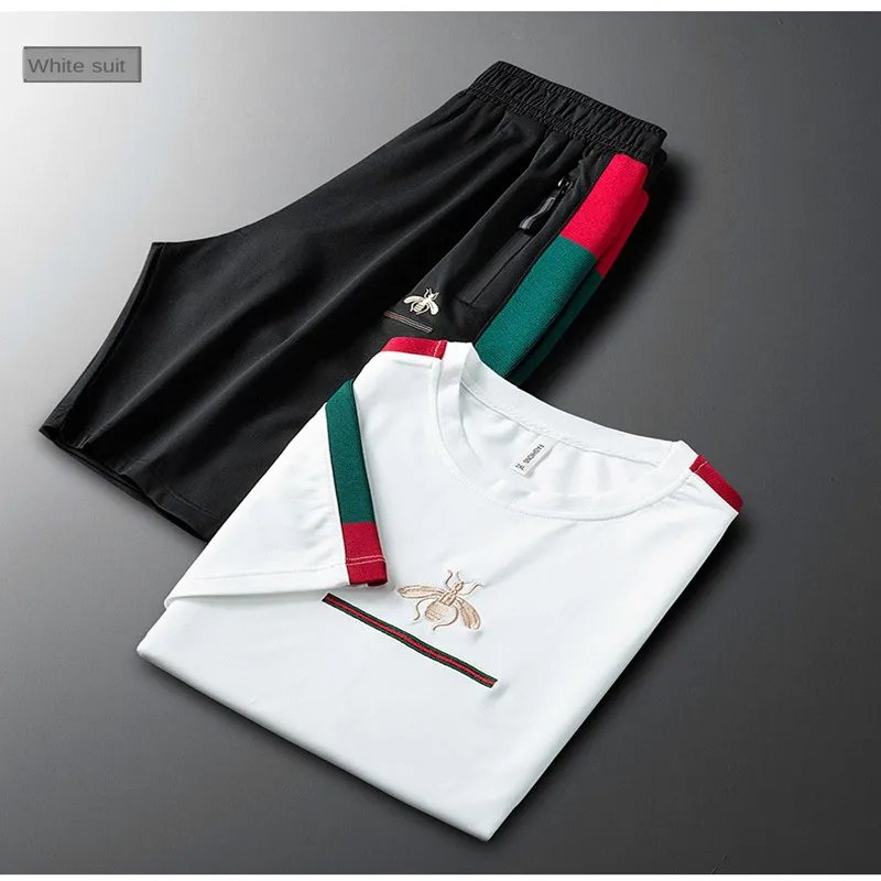 European and American men's shorts summer casual fitness clothing fashion embroidered T-shirt + shorts sportswear men jogging 2
European and American men's shorts summer casual fitness clothing fashion embroidered T-shirt + shorts sportswear men jogging 2