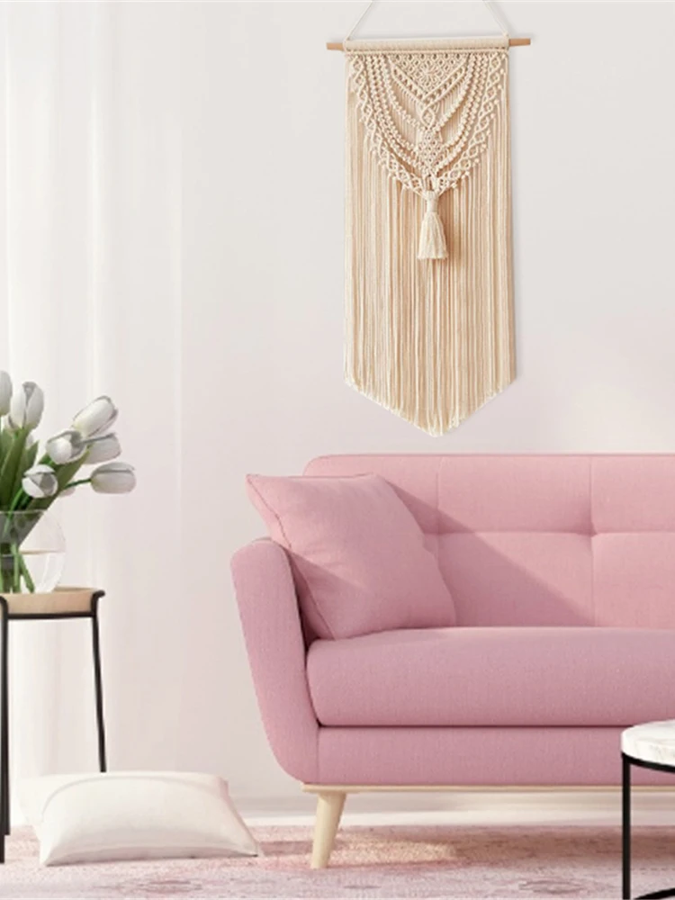 Bohemian Tapestry Cotton Rope Weaving Living Room Decoration Handwoven Macrame Wall Hanging Tapestries Art Tassel Apartment 2021
Bohemian Tapestry Cotton Rope Weaving Living Room Decoration Handwoven Macrame Wall Hanging Tapestries Art Tassel Apartment 2021