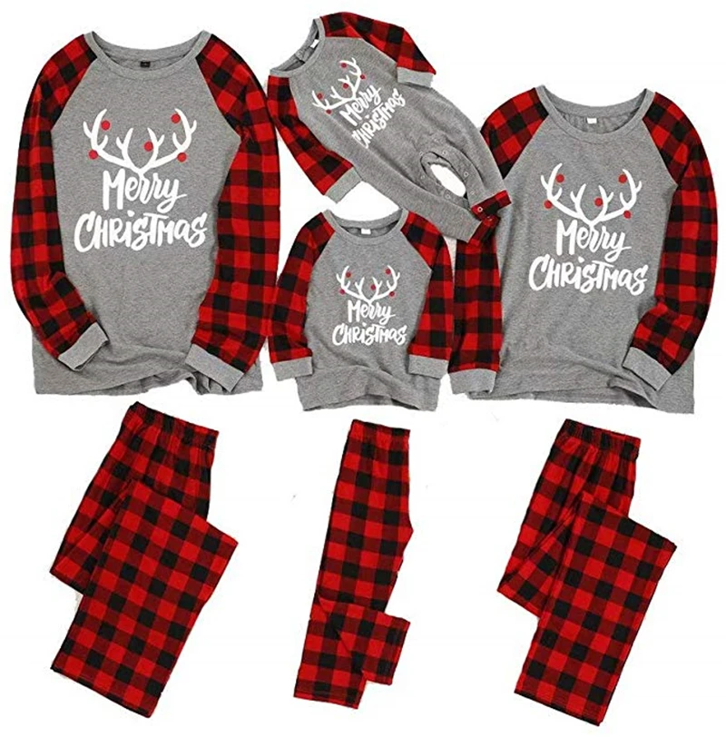 Xmas Tops + Plaid pants Autumn Pajamas for Adult & Kids Christmas Family Matching Outfits Long sleeve O-neck Homewear Clothes
Xmas Tops + Plaid pants Autumn Pajamas for Adult & Kids Christmas Family Matching Outfits Long sleeve O-neck Homewear Clothes